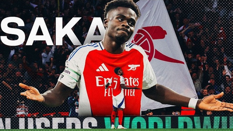Cầu thủ Bukayo Saka - Starboy biểu tượng tại Emirates 1 Cầu thủ Bukayo Saka - Starboy biểu tượng tại Emirates